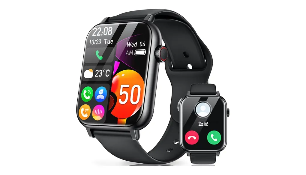 【2024強化デル・2.06インチ超 大画面 】 スマートウォッチ iphone対応 最新Bluetooth5.4 通話 大容量バッテリー 軽量 薄型 常時表示 スマホ不要 マイク内蔵 専用アプリ アンドロイド対応 活動量計 gps内蔵 IP68 防水 天気予報 音楽制御 SMS/Line通知 100+種類スポーツ レディース メンズ 文字盤自由設定 プレゼント