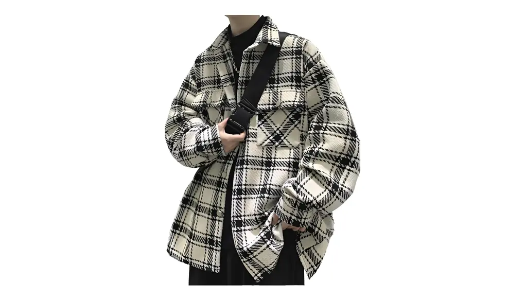 [aspersio] [アスペルシオ] チェック柄 ジャケット 襟付きネック ストリート オシャレ シャツ 総柄 アウター メンズ