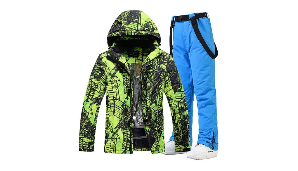 暖かいメンズスノースーツウェアコスチュームスノーボードウェアスキーセットウィンタージャケット+パンツ