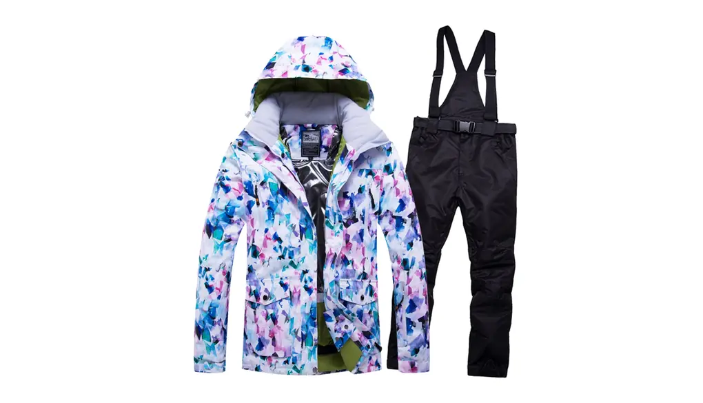 冬のスキースーツの女性スキージャケットと女性のためのパンツ暖かいスキーとスノーボードスーツ