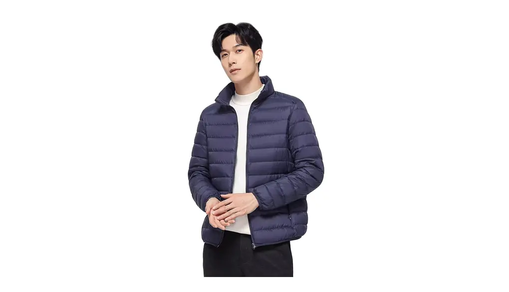 Beylimcy メンズ ダウンジャケット ウルトラライト ダウン ジャケット 無地 軽量 暖かい 防寒 秋冬 収納袋付き Bey50