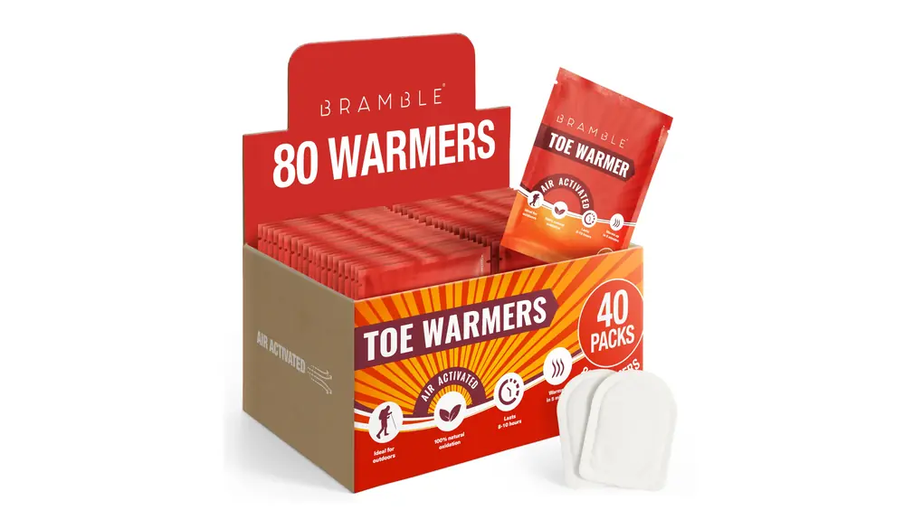 Bramble - 80 Toe Foot Warmers (40 Packs), In Shoe, Boots Warmers - Suitable for Outdoor Activities, Hiking, Golf, Football Spectators, Lasts 8 Hours+