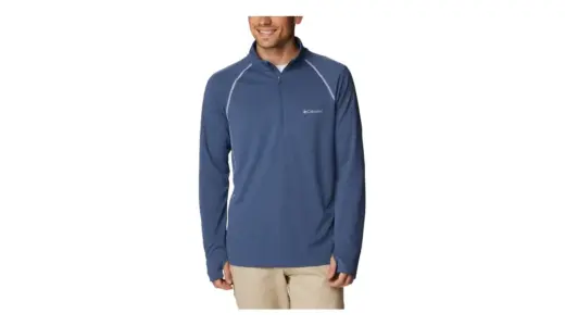 【街でも山でも頼れる一枚】Columbia ナローズポイント ハーフジップ｜汗を逃がし、紫外線を防ぐ高機能ミドルレイヤー