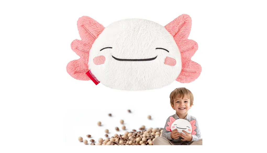 Comfheat Axolotl 電子レンジ加熱パッド 痛みを和らげる 無香料 電子レンジ対応 加熱パッド けいれん/首/肩/筋肉用 ナチュラルヒートパック 湿った熱 洗えるカバー付き