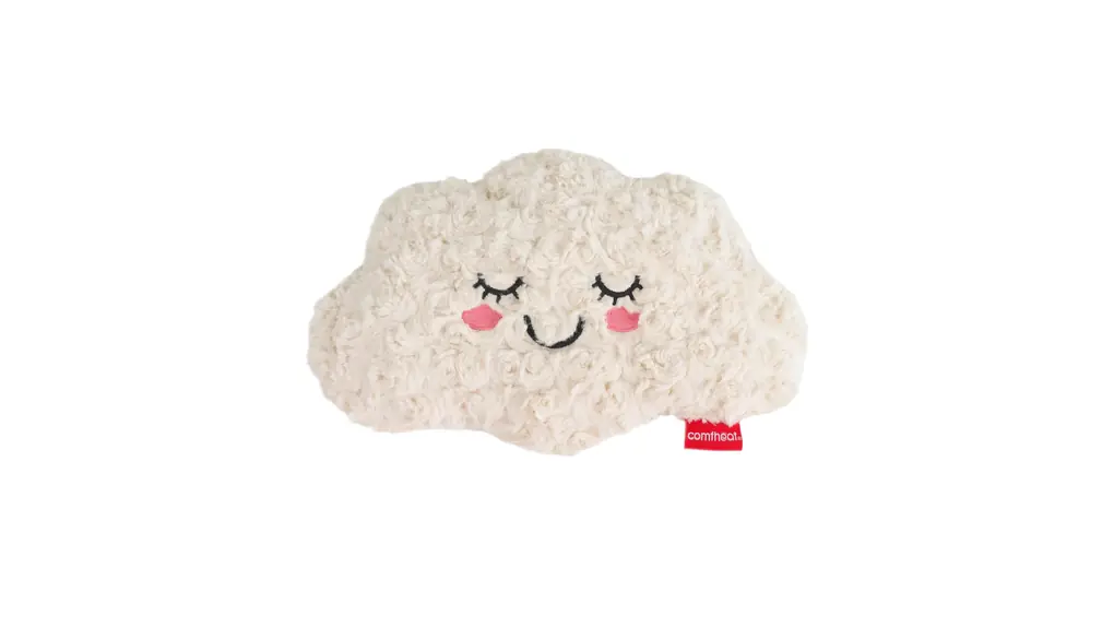 Comfheat 電子レンジ加熱パッド 無香料 けいれんや不安のストレス解消に 就寝時のかわいい雲の詰め物 電子レンジで湿らせたヒートパック 女性/女の子/子供へのギフトに 洗えるカバー付き