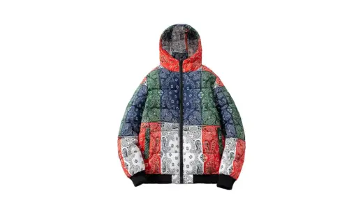 【冬の主役級アウター】CUANCYL ペイズリー柄ダウンコート｜防風・撥水で通勤もアウトドアもスマートに