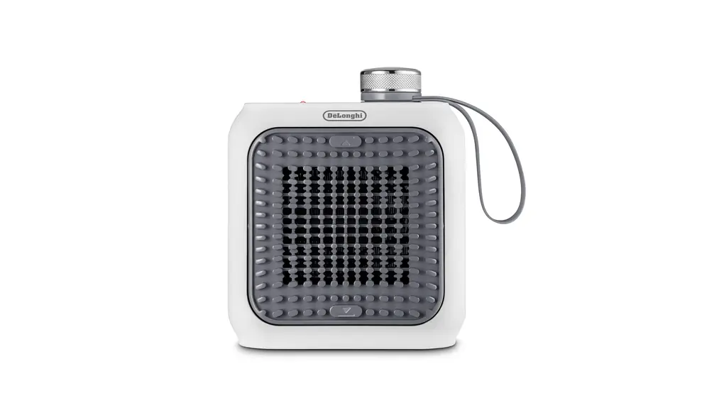 De'Longhi (デロンギ) ファンヒーター カプスーラデスク HFX12D03-SB セラミックヒーター 足もと・手さき イタリアンデザイン 静音 コンパクト 独自グリッド設計 取り外し可能フィルター [ストーンブルー] デロンギファミリー登録で5年保証