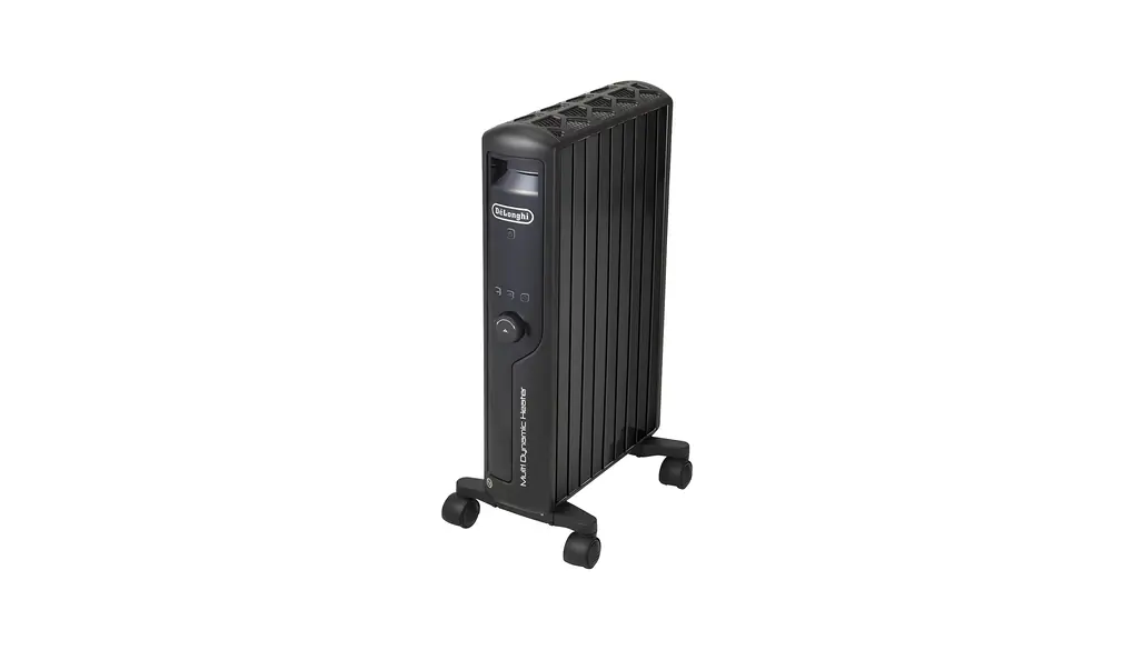 De'Longhi (デロンギ) マルチダイナミックヒーター MDHU12-PB 電気ヒーター ゼロ風暖房 節電 直感操作クリックノブ リモコン付き 表面温度約60℃ 節電 [8-10畳] [マットブラック] デロンギファミリー登録で5年保証