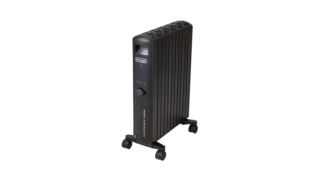 De'Longhi (デロンギ) マルチダイナミックヒーター MDHU15-PB 電気ヒーター ゼロ風暖房 節電 直感操作クリックノブ リモコン付き 表面温度約60℃ 節電 [10-13畳] [マットブラック] デロンギファミリー登録で5年保証