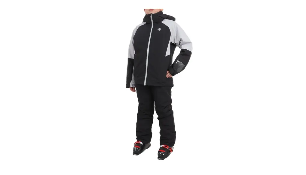 デサント（DESCENTE） ジュニア スーツ スキーウェア ジャケット パンツ 上下セット DWJWJH02X BLK サイズ調整