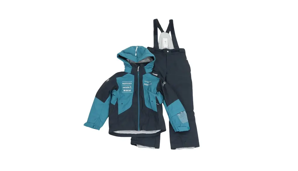 デサント(DESCENTE) ジュニア スーツ スキーウェア 上下セット DWJWJH90 MLB サイズ調整 (マリーンブルー/130/Jr)