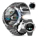 【EVIOスマートウォッチ 2025最新モデル】軍用規格＆懐中電灯付き！通話・通知・運動モード100種で日常もアウトドアも網羅