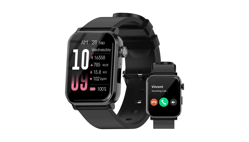 ezonスマートウォッチs7、男性、女性、1.83インチ、120+スポーツip68防水、心拍数/睡眠モニター/歩数計/カロリー、android ios(黒) (黒です)