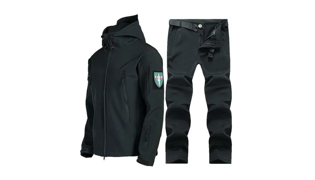[Firmiarii] マウンテンパーカー上下セット マウンテンジャケット メンズ 厚手 登山服 防寒着 上下セット スキーウェア 冬用フリースジャケット 冬の男性用アウトドアフリース付き防風防寒防水スーツ ハイキングジャケット