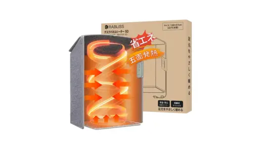 【足元からぬくもり革命】Fisherfans 5面パネルヒーター｜遠赤外線で包み込むデスク下の“個人こたつ”