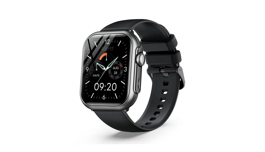 FOSMET P1 スマートウォッチ【2025新モデル·バッテリー最強】100日間スタンバイ 30日間連続使用 Bluetooth通話機能 1.85インチHD大画面 IP68防水 1500nit高輝度 明るさ調整 メッセージ通知 睡眠管理 120種類の運動モード 音楽再生 軽量28g 多種類文字盤 天気予報 スマートウォッチ iPhoneとアンドロイド対応 TELEC認証 ブラック
