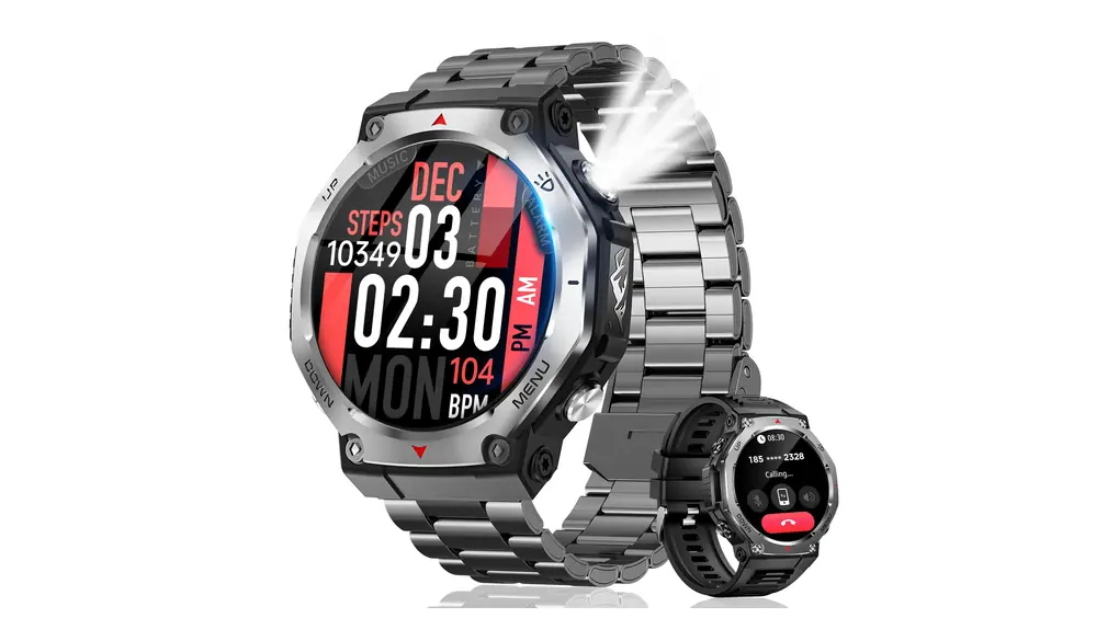 スマートウォッチ【2025新登場 軍用規格】 Bluetooth通話 Line/メッセージ通知 1.43インチ Super AMOLEDディスプレイ 525mAh長持ちバッテリー 100+運動モード GPS運動記録 5ATM防水 カメラ制御 音楽制御 音声アシスタント 歩数計 腕時計 目覚まし時計 天気予報 100+文字盤 iPhone/Android対応 Smart watch（ブラック）