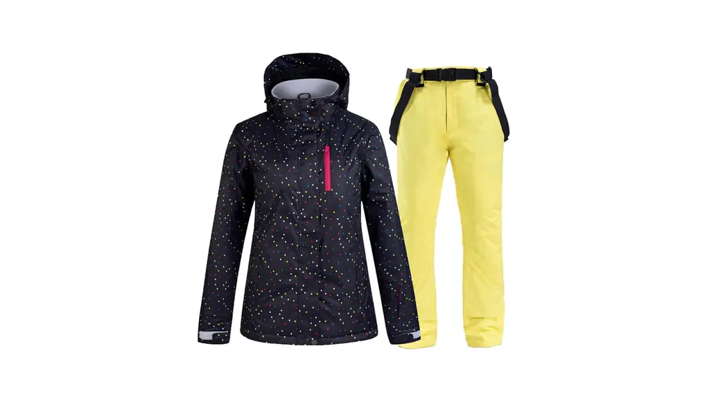 [GAGALU] 新鮮な屋外スキースーツ、濃厚で暖かい雪旅行スーツ、スノーボード、ダブルボードスキースーツ,Black + yellow,L