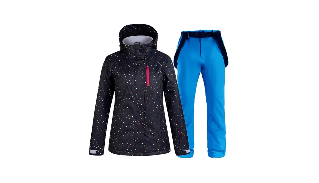 [GAGALU] 新鮮な屋外スキースーツ、濃厚で暖かい雪旅行スーツ、スノーボード、ダブルボードスキースーツ,Black + sapphire blue,XL