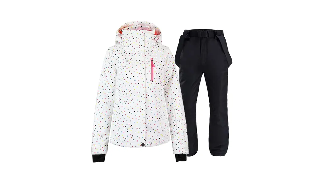 [GAGALU] 新鮮な屋外スキースーツ、濃厚で暖かい雪旅行スーツ、スノーボード、ダブルボードスキースーツ,White + black,L