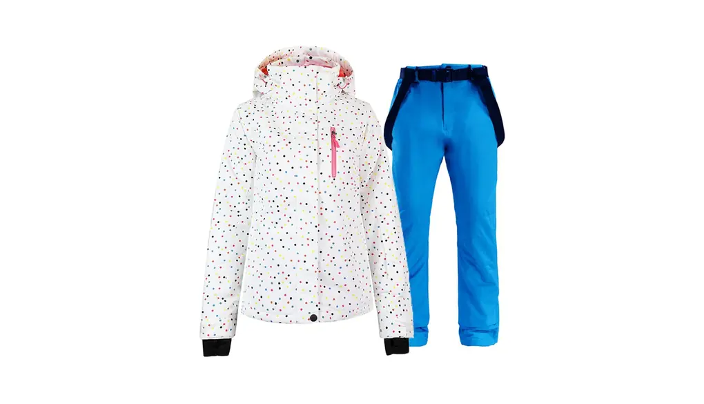 [GAGALU] 新鮮な屋外スキースーツ、濃厚で暖かい雪旅行スーツ、スノーボード、ダブルボードスキースーツ,White + sapphire blue,XL