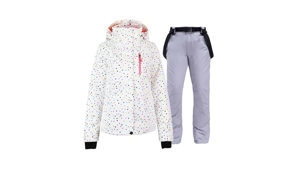 [GAGALU] 新鮮な屋外スキースーツ、濃厚で暖かい雪旅行スーツ、スノーボード、ダブルボードスキースーツ,White + gray,L