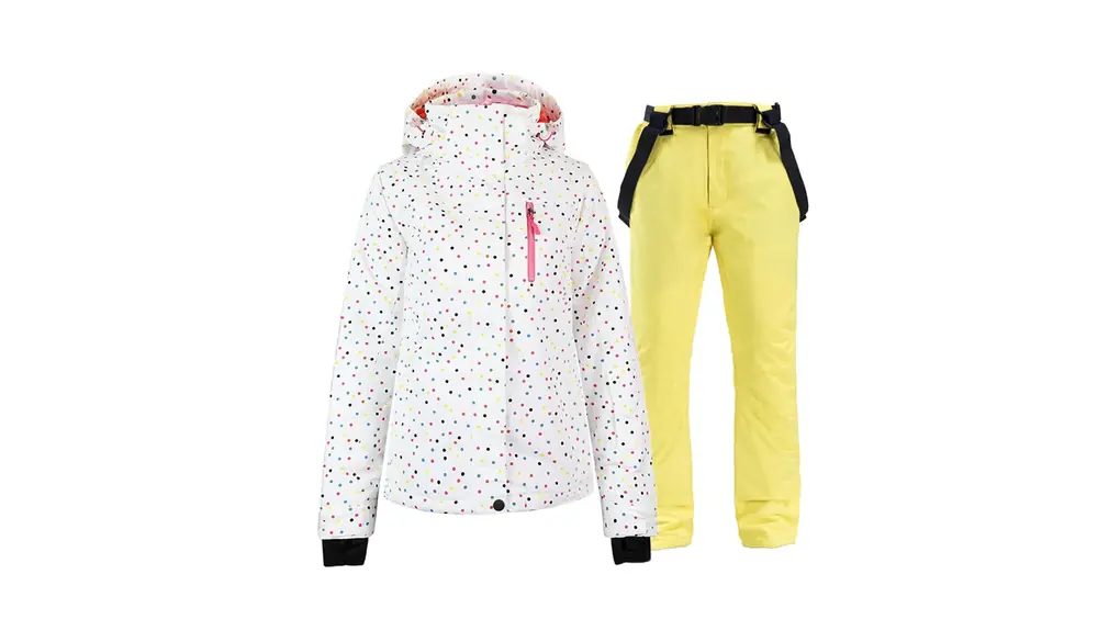 [GAGALU] 新鮮な屋外スキースーツ、濃厚で暖かい雪旅行スーツ、スノーボード、ダブルボードスキースーツ,White + yellow,L