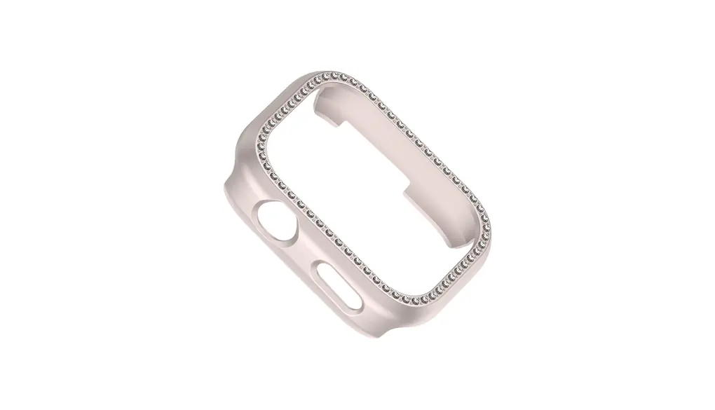 専用のスマートウォッチ中空のシングルラインのファッショナブルな保護シェルラインストーンアクセント画面プロテクターなしでアンチスクラッチ