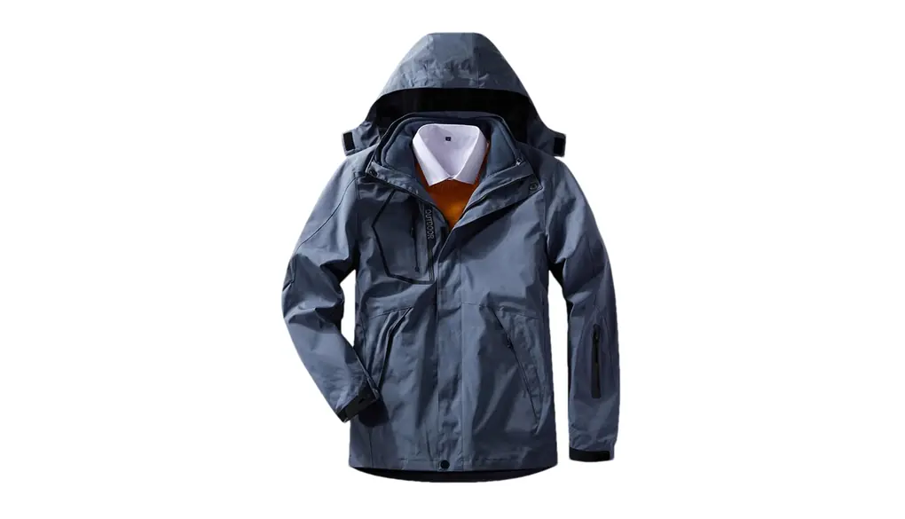 男性冬スキースーツ暖かい 3 で 1 スキースノーボードスーツセット男性屋外スキージャケット + パンツ Only Blue Jackets Asian 3XL EUR L