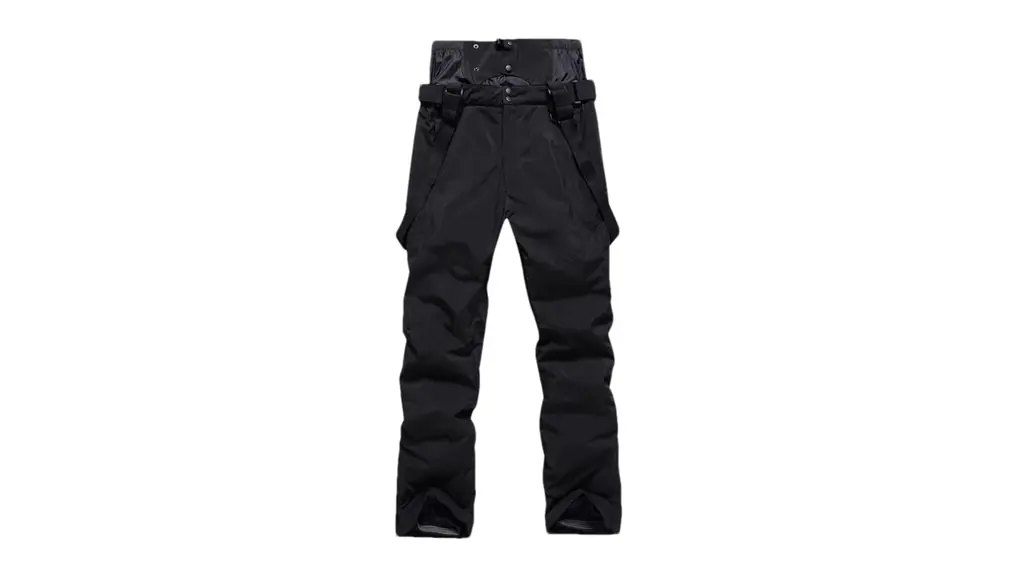男性冬暖かいスキースーツスノーボードフリースジャケットパンツ雪防寒着オーバーオール 1pc(only pants) Asian 2XL EUR L