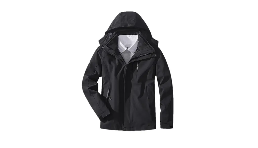 男性冬スキースーツスキージャケットパンツセット暖かいスノーボード屋外スキーとスノーボードジャケット 1pc Black Jackets Asian 2XL EUR M