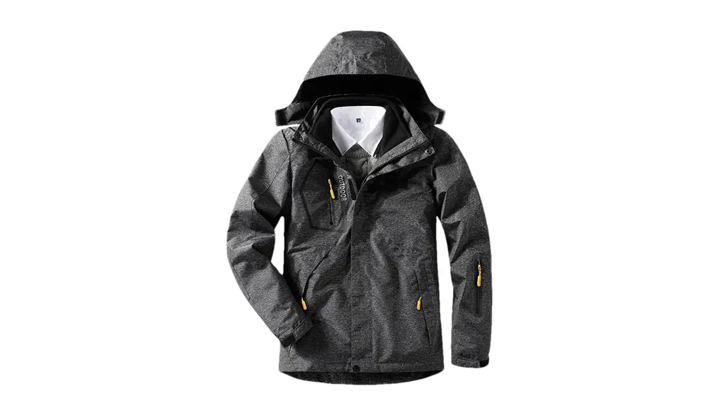 男性冬スキースーツ暖かい 3 で 1 スキースノーボードスーツセット男性屋外スキージャケット + パンツ Only gray9 Jackets Asian 3XL EUR L