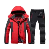 【雪山で差がつく】Generic メンズ スキー スーツ Red Black set｜防風×防水×高保温、冬を制する万能スノーウェア