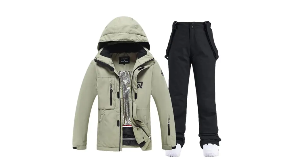 男性スキースーツスノーボードアウトドアセットジャケットとパンツ冬服雪衣装 Picture Jacket Pant4 L