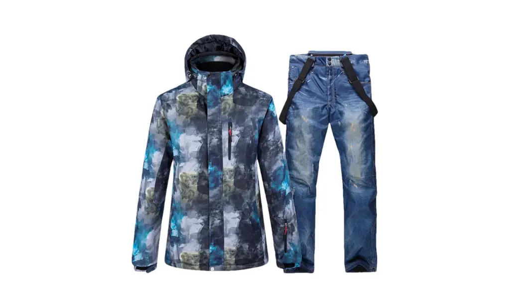 男性スノースーツセット冬屋外スノーボードスポーツウェアスノーボードスキージャケットビブパンツ picture jacket pant7 L