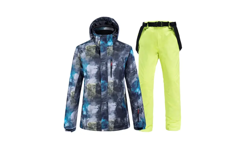 男性スノースーツセット冬屋外スノーボードスポーツウェアスノーボードスキージャケットビブパンツ picture jacket pant5 L