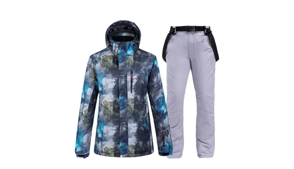 男性スノースーツセット冬屋外スノーボードスポーツウェアスノーボードスキージャケットビブパンツ picture jacket pant2 L