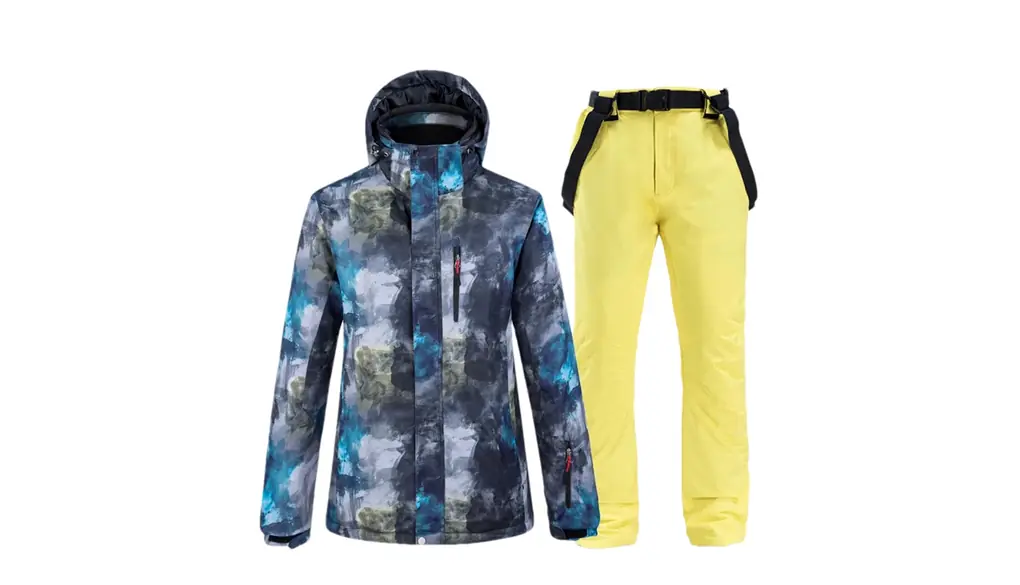 男性スノースーツセット冬屋外スノーボードスポーツウェアスノーボードスキージャケットビブパンツ picture jacket pant3 L