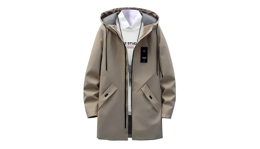 [GUTHONG] メンズ ジャケット フード付き 秋服 防風 防寒 ファッショ 無地 ジャケット スタジャン 大きいサイズ 軽量 春秋冬 メンズ トレンチコート