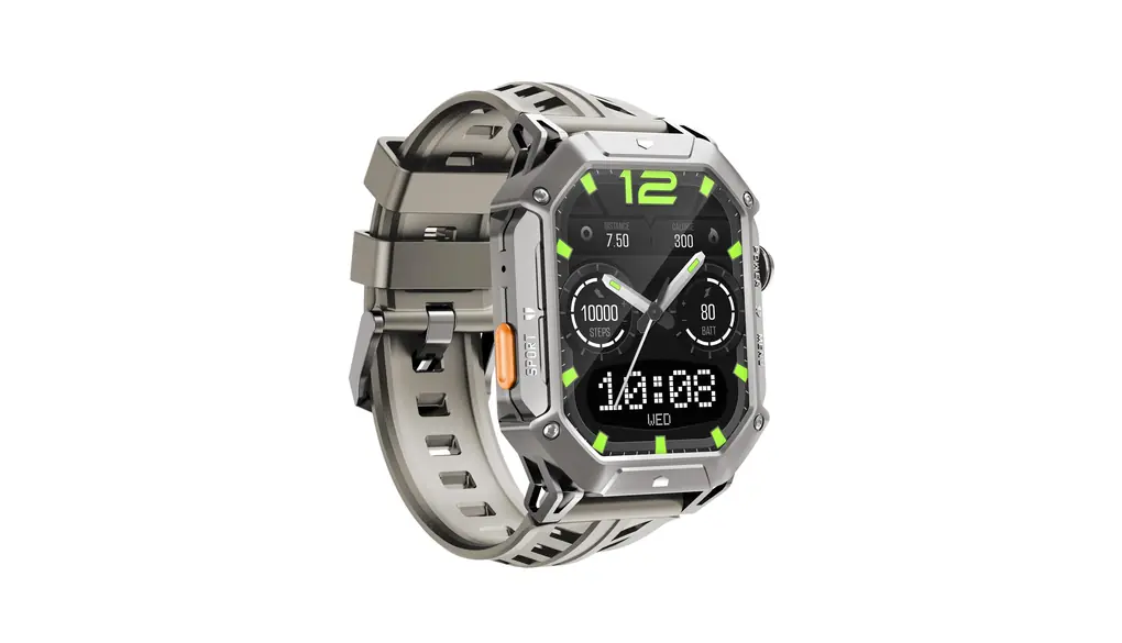 Haylou スマートウォッチ IRON N1 完全防水 米軍MIL規格 アウトドア スポーツ向け [ 通常25日使用可能 通話機能 睡眠管理 2.13インチ大画面 有機ELディスプレイ 5ATM防水 24時間健康指標モニタリング 100種以上スポーツモード 日本語対応 SOS通話 血中酸素センサー内蔵 心拍数 消費カロリー 探す機能 ] グレー HL-IRN1GR 【国内正規品】