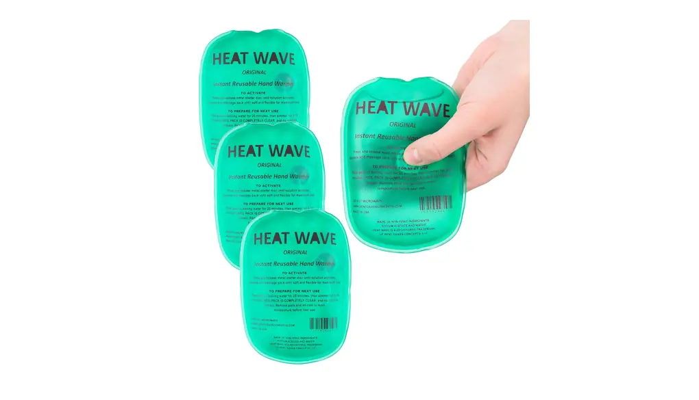 HEAT WAVE Instant Reusable Heat Pack HAND WARMERS - = 2 pairs Heat Wave - Premium Quality - Medical Grade - Made in USA, not China by Heatwave