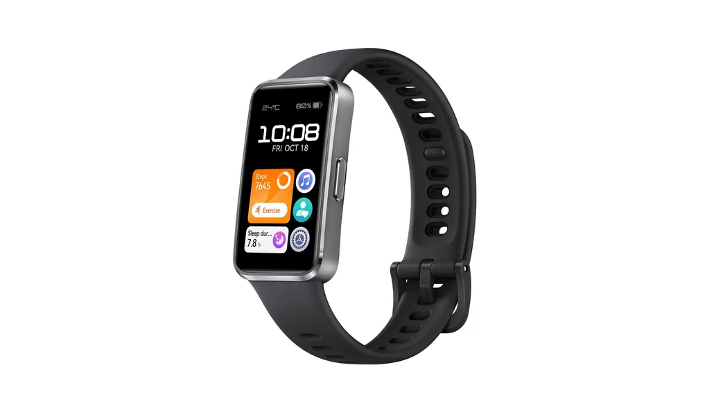 HUAWEI Band 10 Aluminum Edition アルミニウムケース スマートウォッチ 快適な付け心地 情緒モニタリング 24時間睡眠管理 14日間持続バッテリー 急速充電 LINE通知 睡眠時呼吸乱れ検知 薄型軽量 カスタマイズ可能な情報表示 フルオロエラストマーベルト iOS/Android対応 ブラック