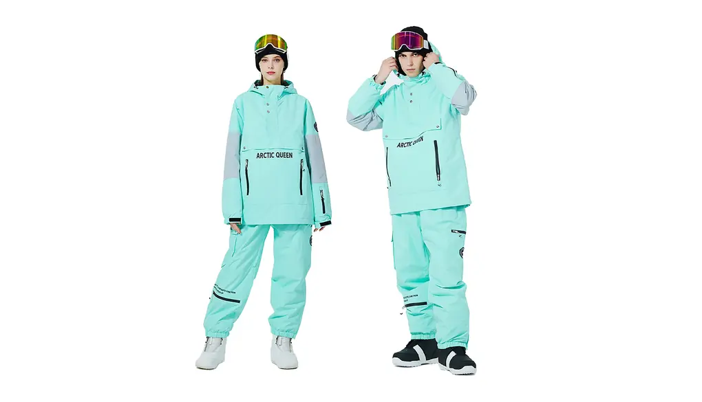 [iBSTETES] スキーウェア 上下セット ジャケット パンツ メンズ レディース フード付き 迷彩柄 スノーボードウェア スキー マウンテンパーカー 防風 防寒 登山服 スノーウェア 雪遊び スポーツウェア ウインドブレーカー シェル アウトドア (L, ブルージャケット+ブルーパンツ)