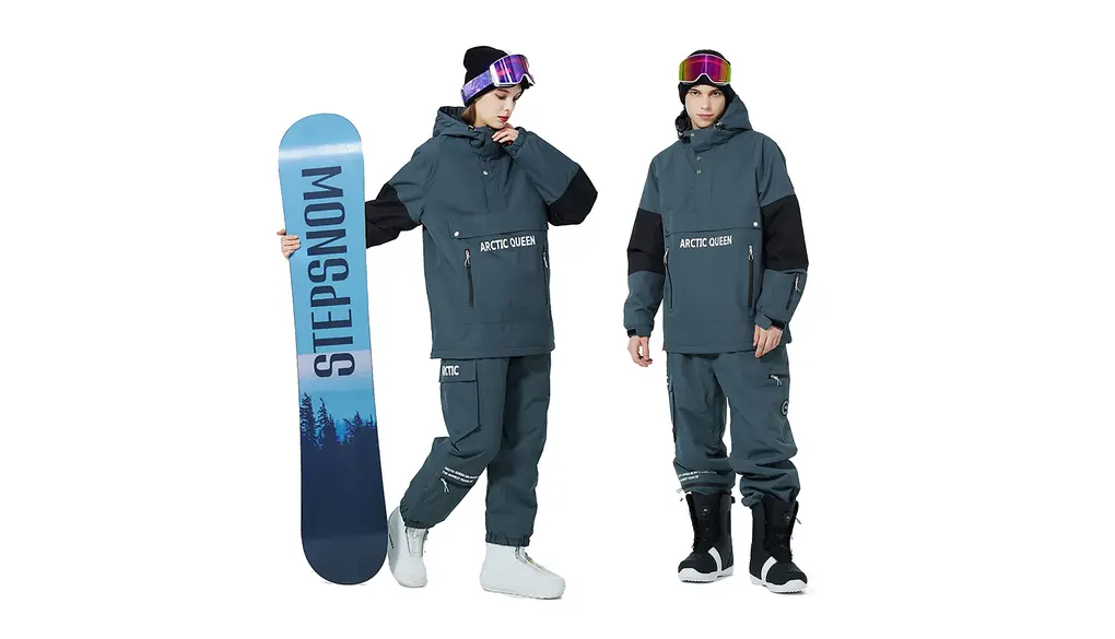 [iBSTETES] スキーウェア 上下セット ジャケット パンツ メンズ レディース フード付き 迷彩柄 スノーボードウェア スキー マウンテンパーカー 防風 防寒 登山服 スノーウェア 雪遊び スポーツウェア ウインドブレーカー シェル アウトドア (L, ネイビージャケット+ネイビーパンツ)