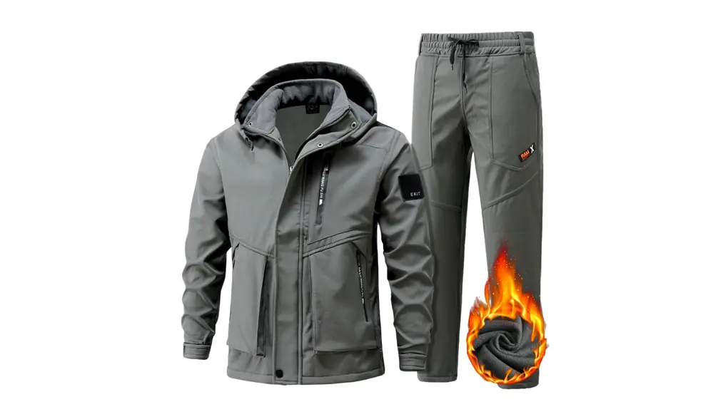[Inkpoo] 登山ジャケット 冬服 コート メンズ 防寒 防風 防撥水 上下セット ズボン 裏起毛 ウィンドブレーカー メンズ マウンテンパーカー アウトドアウェア アノラック スキー 春秋冬