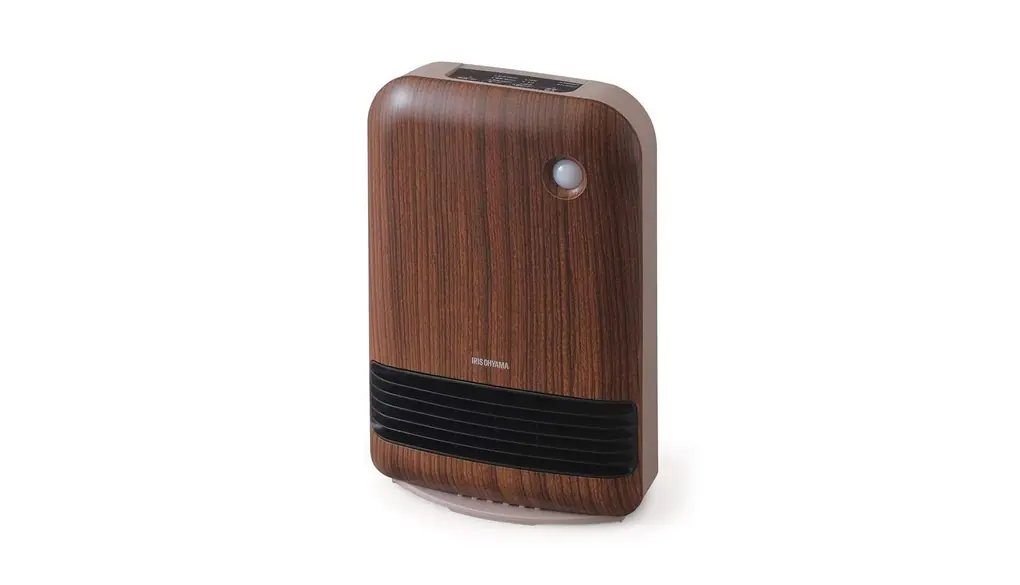 アイリスオーヤマ(IRIS OHYAMA) ヒーター セラミックファンヒーター 暖房器具 電気 足元 小型 温風 省エネ 脱衣所 人感センサー付き 大風量 木目調 ブラウン JCHM-12TD4-DTM
