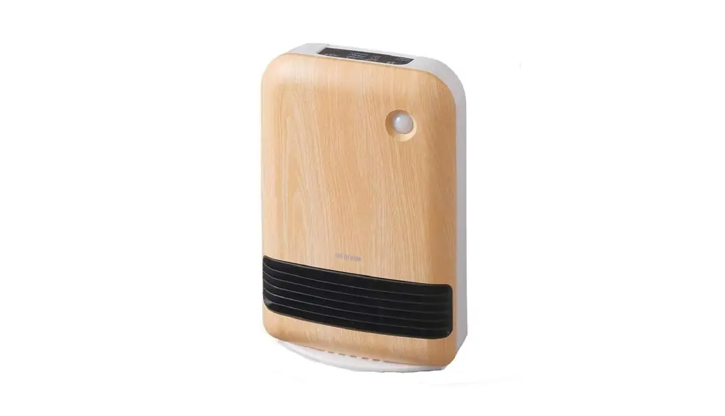 アイリスオーヤマ ヒーター セラミックファンヒーター 暖房器具 電気 足元 小型 温風 省エネ 脱衣所 人感センサー付き 大風量 木目調 ナチュラルブラウン JCHM-12TD4-NTM