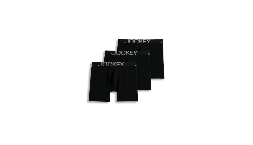 Jockey interior para ombre ActiveStretc Calzoncillos bóxer de pierna larga de 7 pulgadas, paquete de 3, Negro -, X-Large