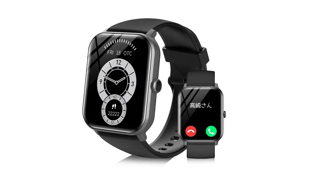 スマートウォッチ 大画面 活動量計 腕時計 着信/LINEメッセージ通知 スポーツウォッチ 多種類運動モード 音楽再生 多種類文字盤切替 iPhone対応 アンドロイド対応 軽量