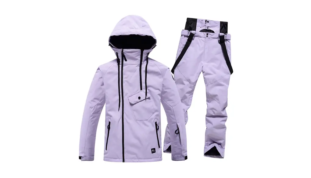 [Jueshanzj] スキースーツ スーツ メンズ レディース モデル ツーピース 防風 防水 無地